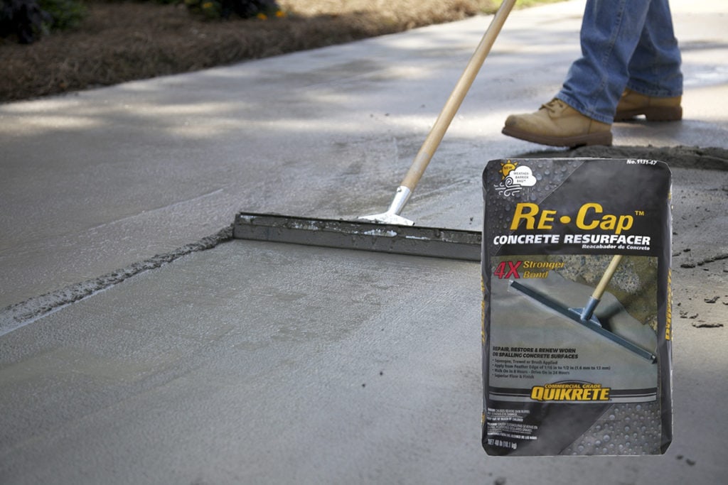 Renew Old, Worn Out Concrete Driveways, Sidewalks and Patios with QUIKRETE® ReCap Concrete