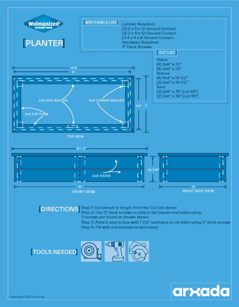 Raised garden bed plan