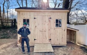 Newly built storage shed