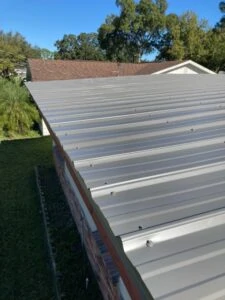 Metal Roof with screw pattern