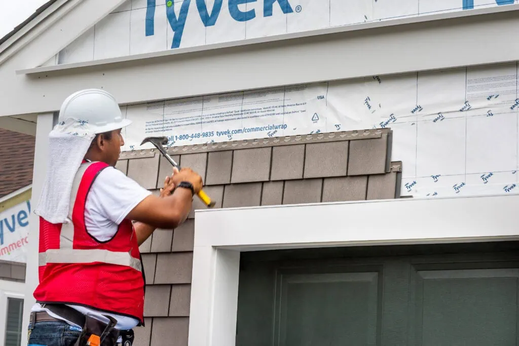 Fast replacement with composite shingles in panels
