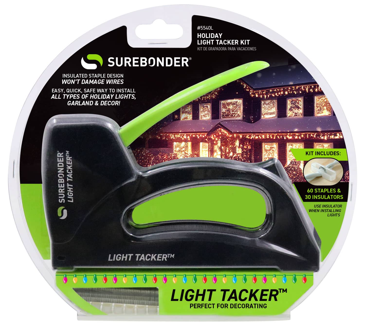 Surebonder 15030C Holiday Light Staples & Insulators 1/2 L in. 5 New