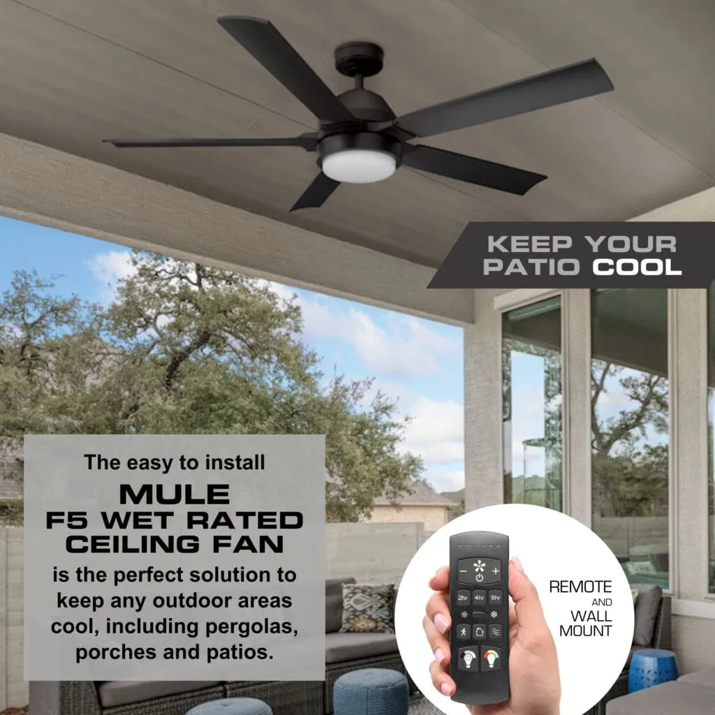 MULE F5 Wet-Rated Ceiling Fan