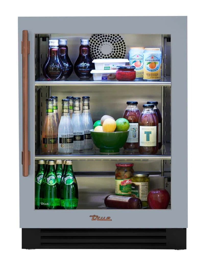True Residential Bluestone Copper Beverage Fridge