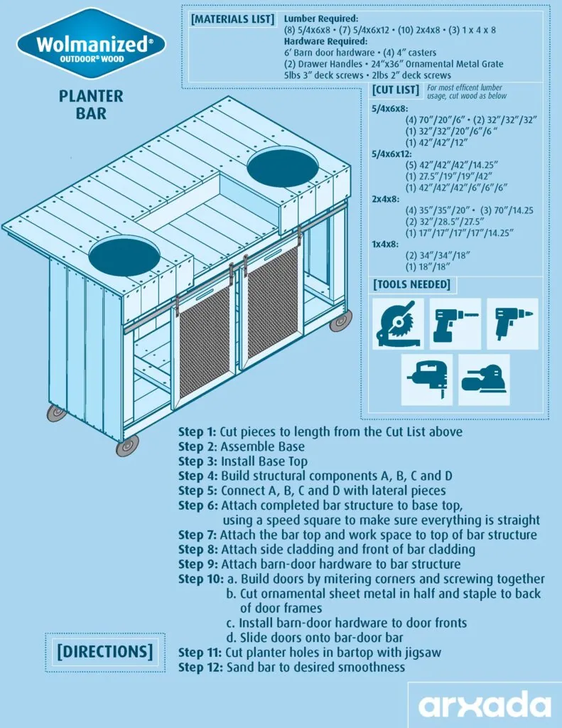 DIY Planter Bar Plans