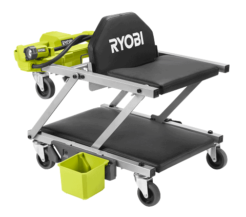 Ryobi 18V ONE+ Dual Function Lighted Creeper/Seat.