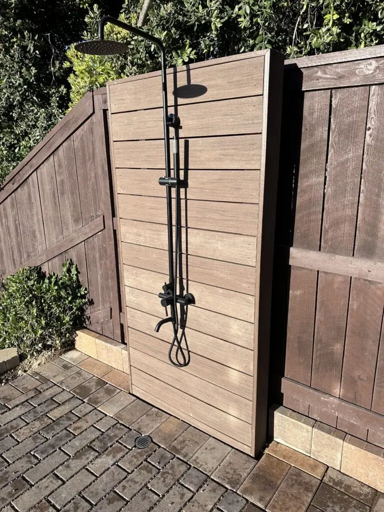 Outdoor shower project by California Deck Pros (Photo by California Deck Pros)