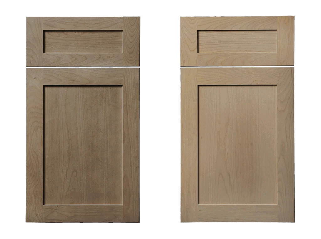 WoodHarbor Saddle and Biscotti Cabinets