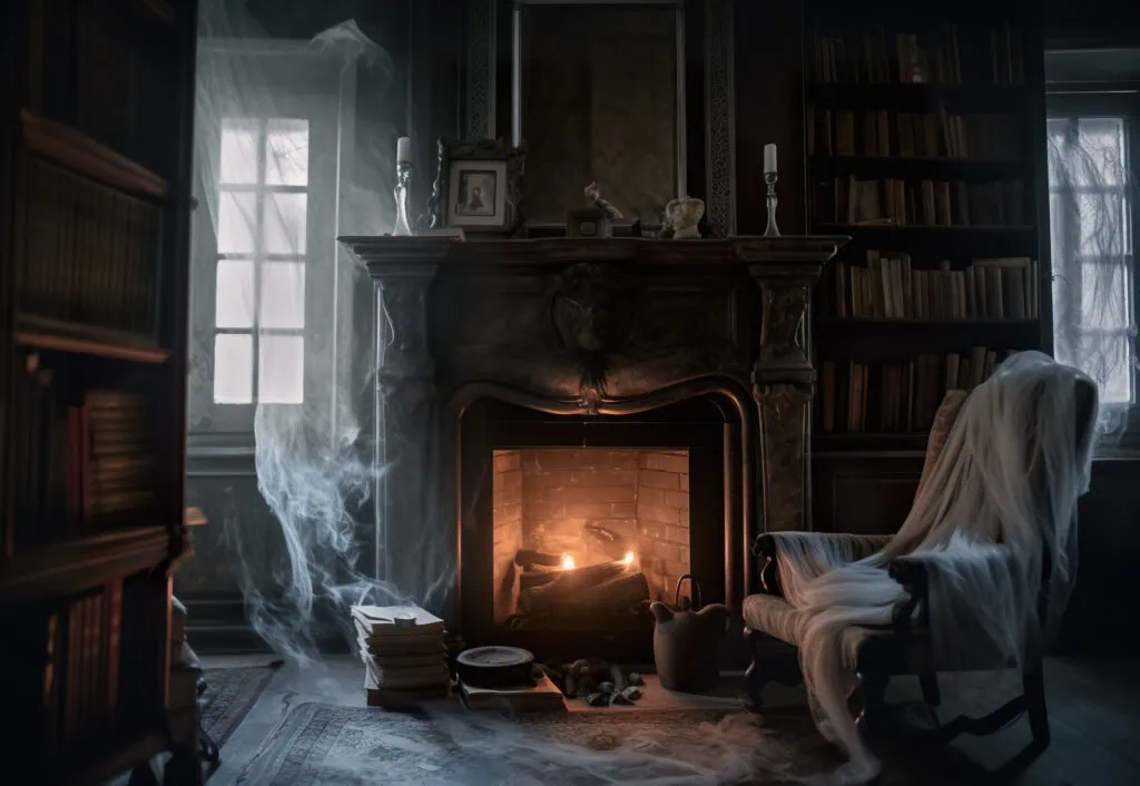 Spooky fireplace noises