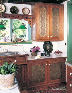 Kitchen Cabinets In a More Rustic Setting