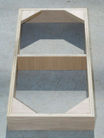 We made the toe kicks as boxes with mitered corners, triangle gussets and a center support.