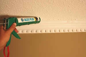 Fill all nail holes with wood filler, seal the joints with caulk and complete the project with a little touch-up paint. 