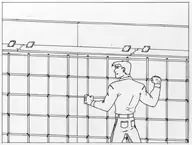 A diagram showing how to evenly space out the rebar for concrete fencing