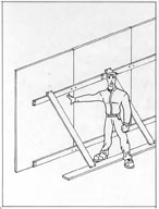 Brace the form well enough to be able to withstand normal winds when installing forms.